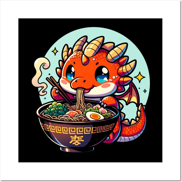 Dragon Ramen Wall Art by Moniato